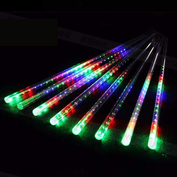 Planet Gates Warm White / 20cm / 110V US plug Waterproof 50cm 8 Tube Holiday Meteor Shower Rain LED String Lights For Indoor Outdoor Gardens Xmas Christimas Party Decor Tree