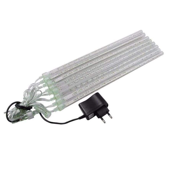 Planet Gates Warm White / 20cm / 110V US plug Waterproof 50cm 8 Tube Holiday Meteor Shower Rain LED String Lights For Indoor Outdoor Gardens Xmas Christimas Party Decor Tree