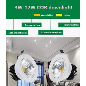 Planet Gates Warm White / 3W Dimmable Dimmable Led downlight light COB Ceiling Spot Light 3w 5w 7w 12w 85-265V ceiling recessed Lights Indoor Lighting