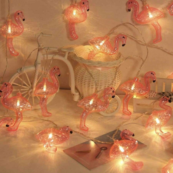 Planet Gates Warm White / 4m 20 lamp battery JUNJUE Flamingo LED String Light ins Korean Style Party Supplies Christmas Wedding Decoration Holiday Lights For Home