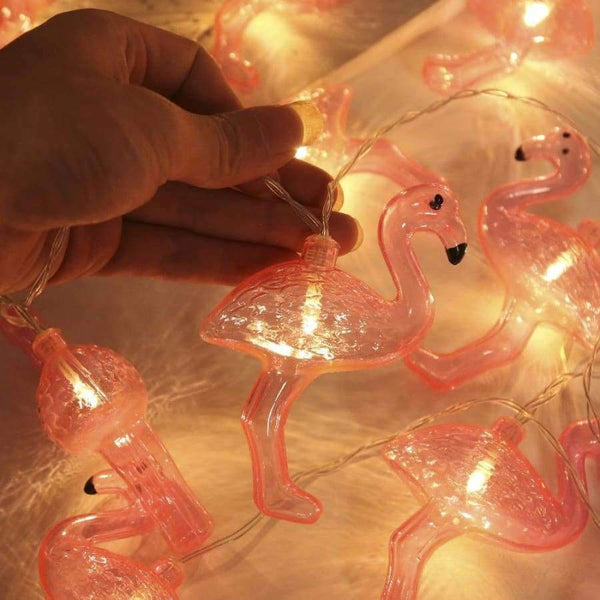 Planet Gates Warm White / 4m 20 lamp battery JUNJUE Flamingo LED String Light ins Korean Style Party Supplies Christmas Wedding Decoration Holiday Lights For Home
