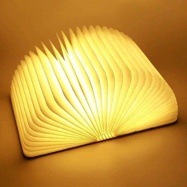 Planet Gates Warm White Big Size Wooden Folding Book LED Nightlight Art Decorative Lights Desk/Wall Magnetic Lamp White/Warm White