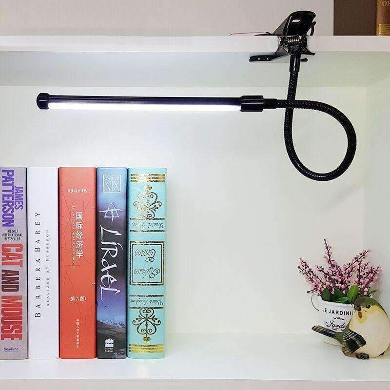 Planet Gates Warm White / Black DX LED Book Reading Table Light Lamp Bright Flexible Adjustable Clip-on Arm Study Desk Light LED Book Lamp USB Reading Lamp