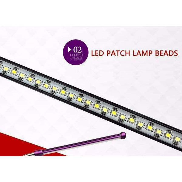 Planet Gates Warm White / Black DX LED Book Reading Table Light Lamp Bright Flexible Adjustable Clip-on Arm Study Desk Light LED Book Lamp USB Reading Lamp