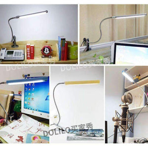 Planet Gates Warm White / Black DX LED Book Reading Table Light Lamp Bright Flexible Adjustable Clip-on Arm Study Desk Light LED Book Lamp USB Reading Lamp