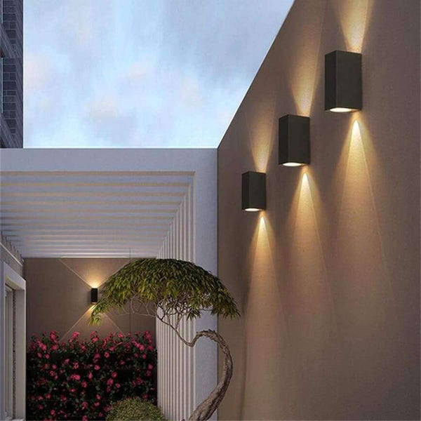 Planet Gates Warm White / single head   4W / Black body-square LED Aluminum Wall Lamp Porch Light Wall Sconce Square Outdoor Waterproof Wall Light Garden Lights Modern wall lights AC85 - 265V