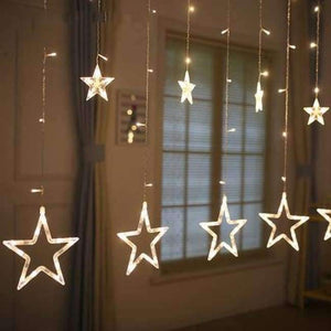 Planet Gates warm white / small stars Led Christmas Lights AC 220v LED Star Curtain Light Holiday lights for Party/New year Decoration Christmas Lights