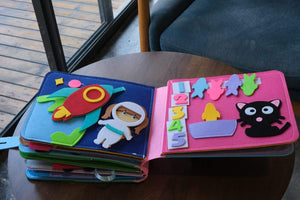 Planet Gates Washable Montessori Baby Busy Board 3D Toddlers Story Cloth Book Early Learning Education Habits Knowledge Developing Toys