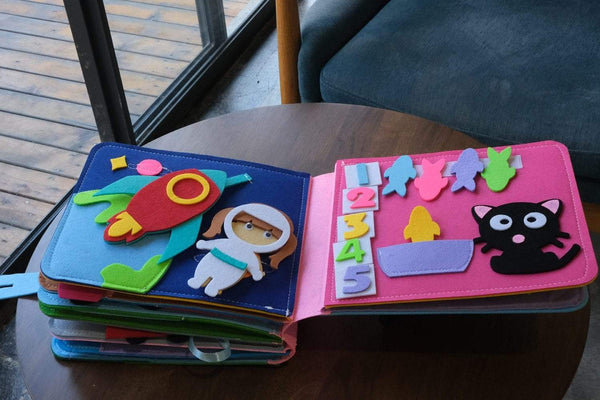 Planet Gates Washable Montessori Baby Busy Board 3D Toddlers Story Cloth Book Early Learning Education Habits Knowledge Developing Toys