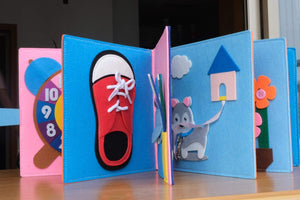 Planet Gates Washable Montessori Baby Busy Board 3D Toddlers Story Cloth Book Early Learning Education Habits Knowledge Developing Toys