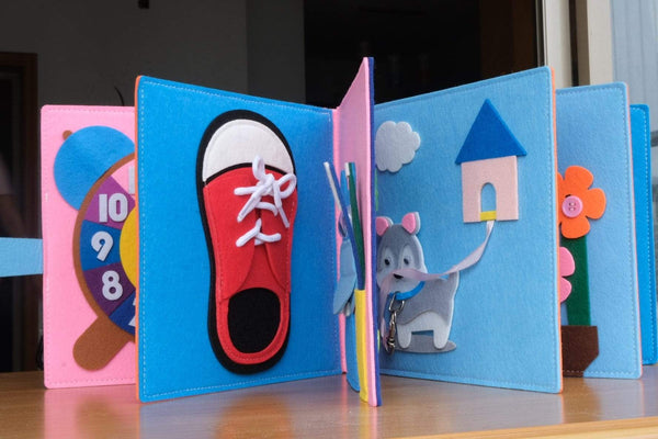 Planet Gates Washable Montessori Baby Busy Board 3D Toddlers Story Cloth Book Early Learning Education Habits Knowledge Developing Toys