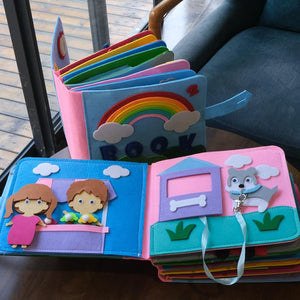 Planet Gates Washable Montessori Baby Busy Board 3D Toddlers Story Cloth Book Early Learning Education Habits Knowledge Developing Toys