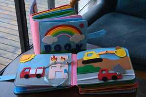 Planet Gates Washable Montessori Baby Busy Board 3D Toddlers Story Cloth Book Early Learning Education Habits Knowledge Developing Toys