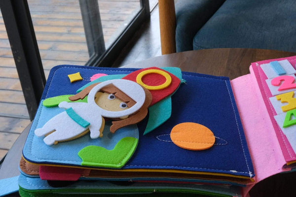 Planet Gates Washable Montessori Baby Busy Board 3D Toddlers Story Cloth Book Early Learning Education Habits Knowledge Developing Toys