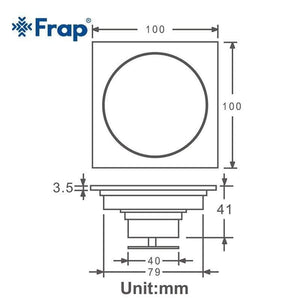 Planet Gates Waste Antique Floor Drain 10cm Square Shower Brass Floor Drain Stripe Linear With Hair Strainer Shower Accessories Y38074 (Y38074)