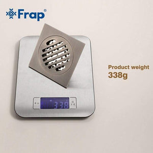 Planet Gates Waste Antique Floor Drain 10cm Square Shower Brass Floor Drain Stripe Linear With Hair Strainer Shower Accessories Y38074 (Y38074)