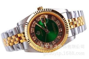 Planet Gates Watch Golden Blue Quartz Watch Dress Party 50m Water Resistant Man Woman Lovers Wristwatches