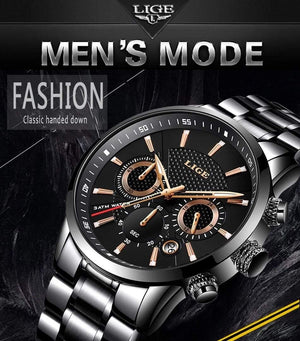 Planet Gates Watch Men Fashion Sport Quartz Clock Mens Watches Brand Luxury Full Steel Business Waterproof Watch Relogio Masculino