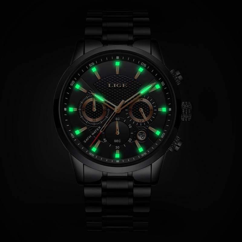 Planet Gates Watch Men Fashion Sport Quartz Clock Mens Watches Brand Luxury Full Steel Business Waterproof Watch Relogio Masculino