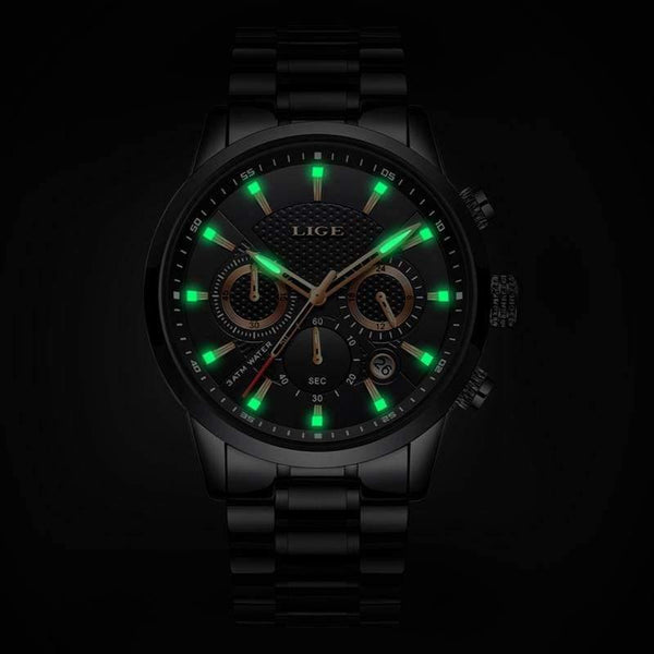 Planet Gates Watch Men Fashion Sport Quartz Clock Mens Watches Brand Luxury Full Steel Business Waterproof Watch Relogio Masculino