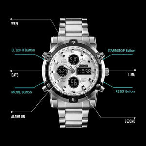 Planet Gates Watch Men Quartz Sport Watch Luxury Business Stainless Steel Strap Men Watches Waterproof Clock reloj hombre