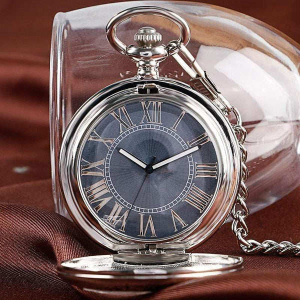 Planet Gates Watch Men Relogio Digital Steampunk Pocket Watch Clock Vintage Self Wind Stylish Gray Dial Automatic Mechanical