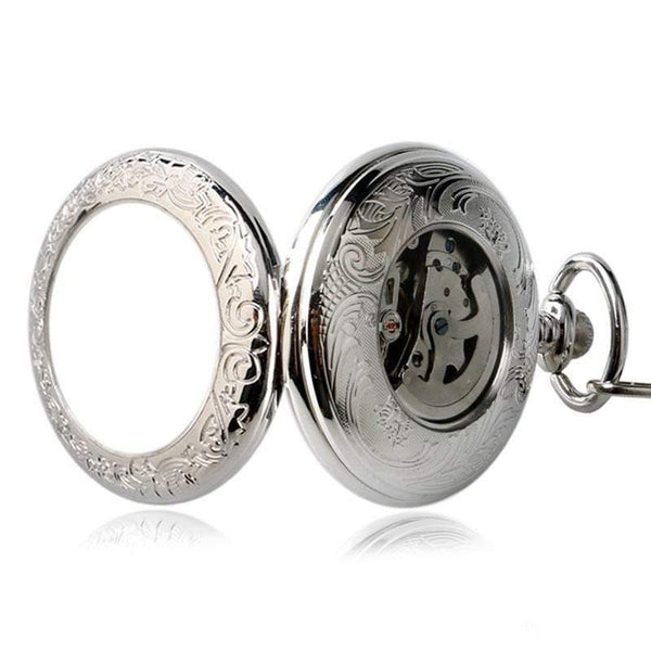 Planet Gates Watch Men Relogio Digital Steampunk Pocket Watch Clock Vintage Self Wind Stylish Gray Dial Automatic Mechanical