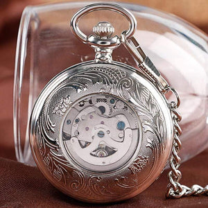 Planet Gates Watch Men Relogio Digital Steampunk Pocket Watch Clock Vintage Self Wind Stylish Gray Dial Automatic Mechanical