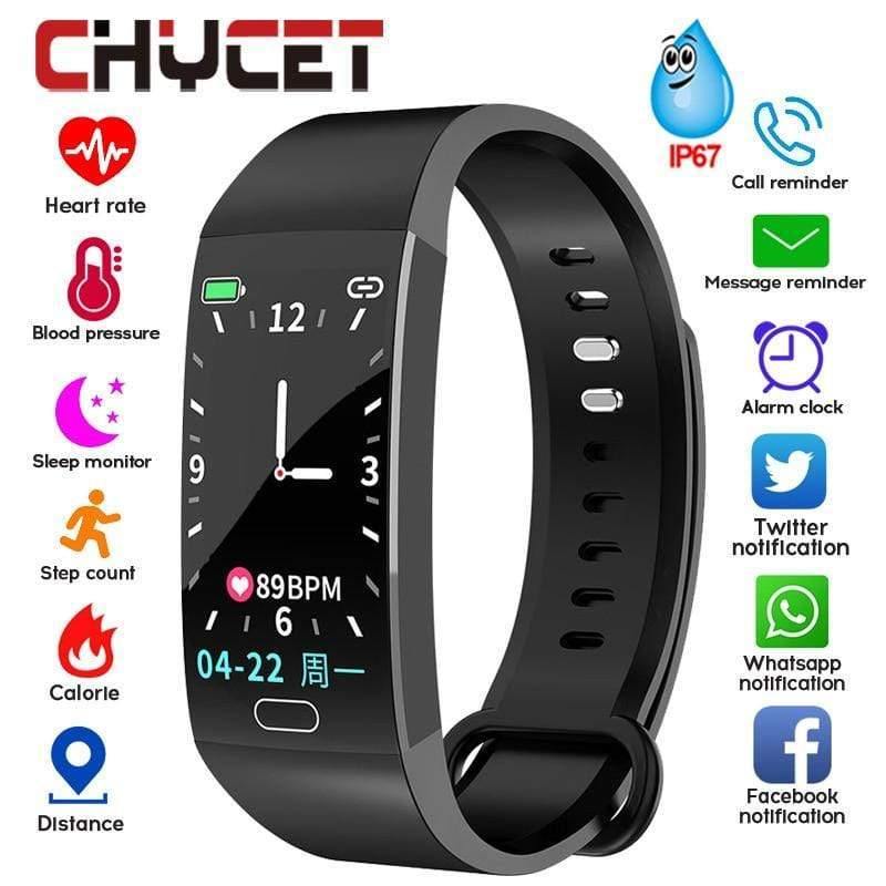 Planet Gates Watch Men Women Blood Pressure Waterproof Weather Display Smartwatch Fitness Bracelet Watch For Android IOS Xiaomi
