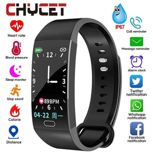 Planet Gates Watch Men Women Blood Pressure Waterproof Weather Display Smartwatch Fitness Bracelet Watch For Android IOS Xiaomi