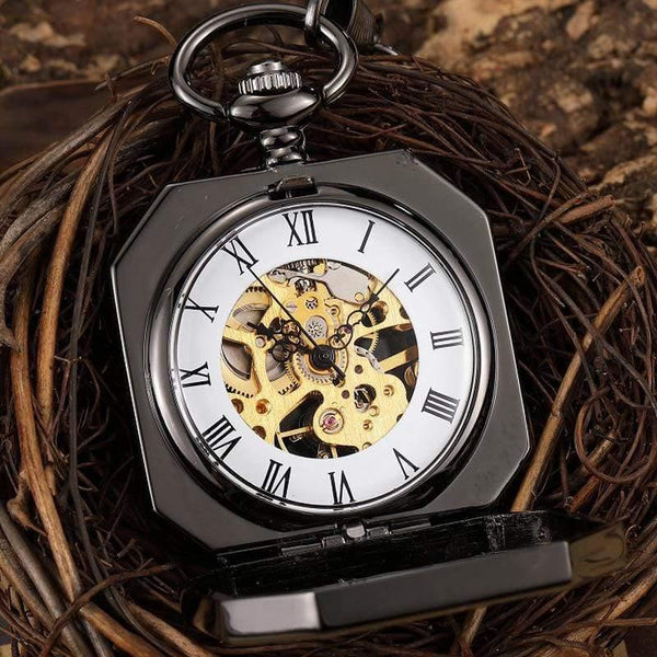 Planet Gates watch no box Chinese Mascot Lion Hand Wind Mechanical Pocket Watch Men Retro Skeleton Fob Chain Watch Steampunk Clock Gift Box