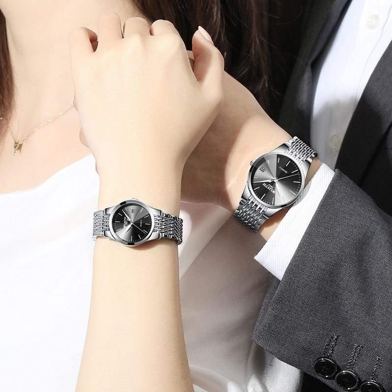 Planet Gates Watch Simple Business Women's Watches Waterproof Men Watch Black Ultra-Thin Lover Clock sevgili saati montre