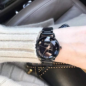 Planet Gates Watch Women Dress Watch Fashion Rose Gold Quartz Watches Female Stainless Steel Wristwatches