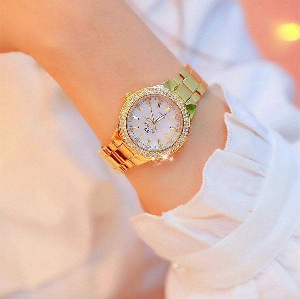 Planet Gates Watch Women Dress Watch Fashion Rose Gold Quartz Watches Female Stainless Steel Wristwatches
