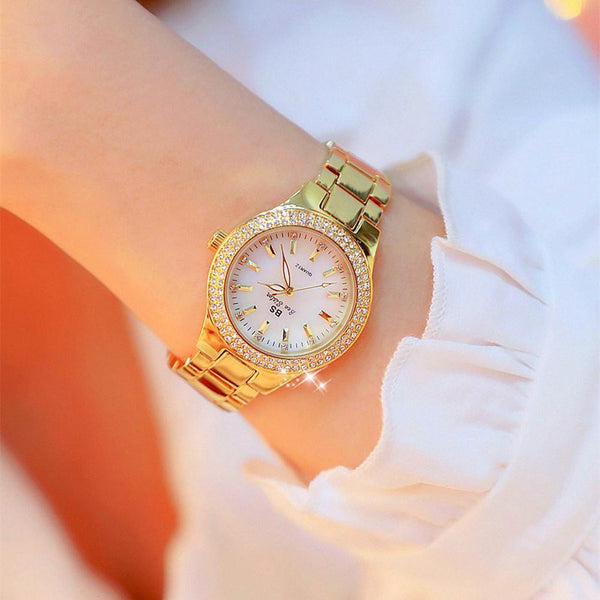 Planet Gates Watch Women Dress Watch Fashion Rose Gold Quartz Watches Female Stainless Steel Wristwatches