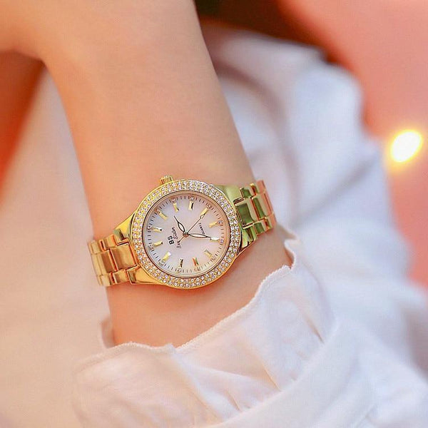 Planet Gates Watch Women Dress Watch Fashion Rose Gold Quartz Watches Female Stainless Steel Wristwatches