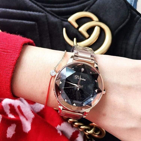 Planet Gates Watch Women Dress Watch Fashion Rose Gold Quartz Watches Female Stainless Steel Wristwatches