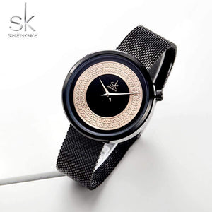 Planet Gates Watch Women Metal Mesh Fashion Clock Vintage Design Ladies Watch Luxury Brand Classical Bayan Kol Saati