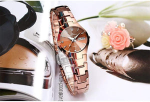 Planet Gates Watch Women Quartz Calendar Rhinestone Dress Bracelet Women's Watch Ladies Luminous Relogio Feminino
