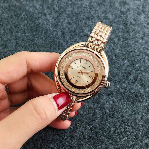 Planet Gates Watch Women Watches Rose Gold Bracelet Women's Watches Rhinestone Ladies Watch Clock reloj mujer montre femme