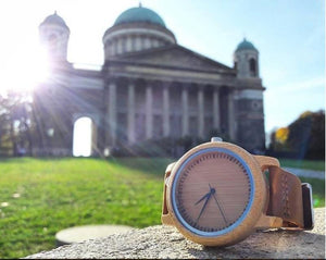 Planet Gates Watches Women Relogio Feminino Bamboo Wood Men Watch Leather Band Handmade Quartz Wristwatch erkek kol saati