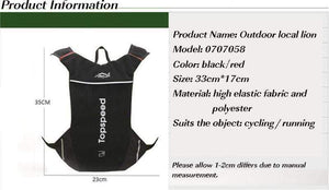 Planet Gates Water Backpack Cycling Rucksack Backpack Outdoor Bicycle Bike Bag Hydration System Bike Backpack And 1.5L Water Bag