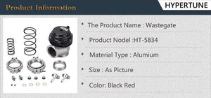 Planet Gates Water cooler 44mm Wastegate external turbo red/black With Flange/Hardware MV-R Water-cooled HT5834