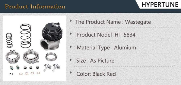 Planet Gates Water cooler 44mm Wastegate external turbo red/black With Flange/Hardware MV-R Water-cooled HT5834