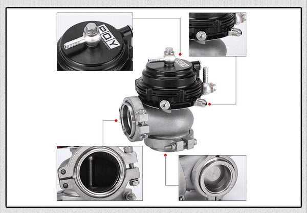 Planet Gates Water cooler 44mm Wastegate external turbo red/black With Flange/Hardware MV-R Water-cooled HT5834