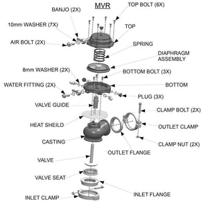 Planet Gates Water Cooler 44mm Wastegate External Turbo With Flange Hardware MV-R Water Cooled With Logo Red Blue Black PQY5834