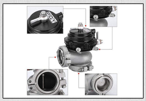 Planet Gates Water Cooler 44mm Wastegate External Turbo With Flange Hardware MV-R Water Cooled With Logo Red Blue Black PQY5834