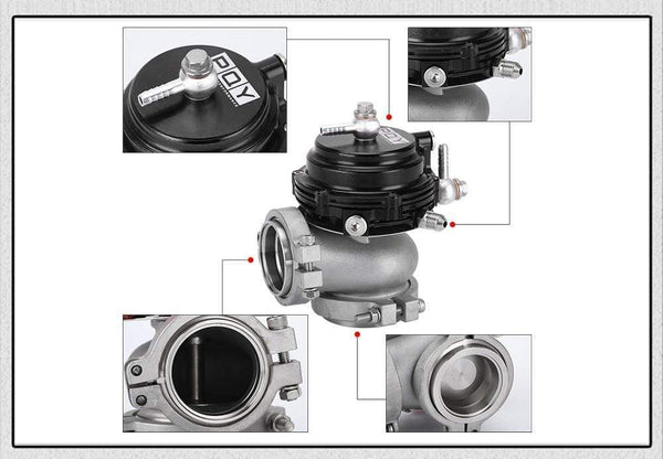 Planet Gates Water Cooler 44mm Wastegate External Turbo With Flange Hardware MV-R Water Cooled With Logo Red Blue Black PQY5834