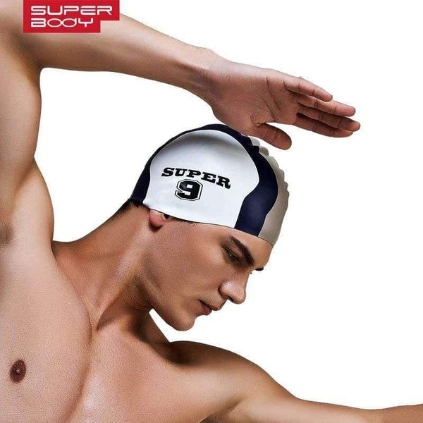 Planet Gates Water man swimming caps silicone boys 2016 new blue bathing cap male adult professional waterproof ear Sale