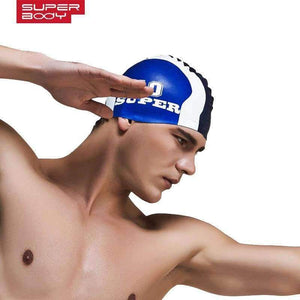 Planet Gates Water man swimming caps silicone boys 2016 new blue bathing cap male adult professional waterproof ear Sale